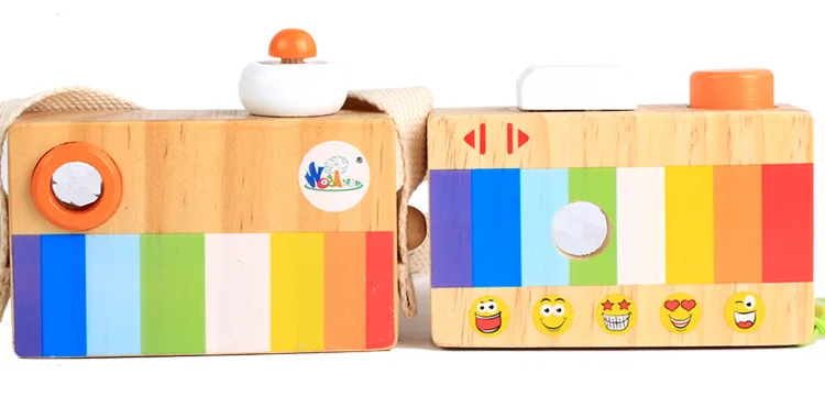 Детские деревянные игрушки классическая мультяшная камера калейдоскоп магическое образование для маленьких детей обучение по методу монтессори игрушка подарок