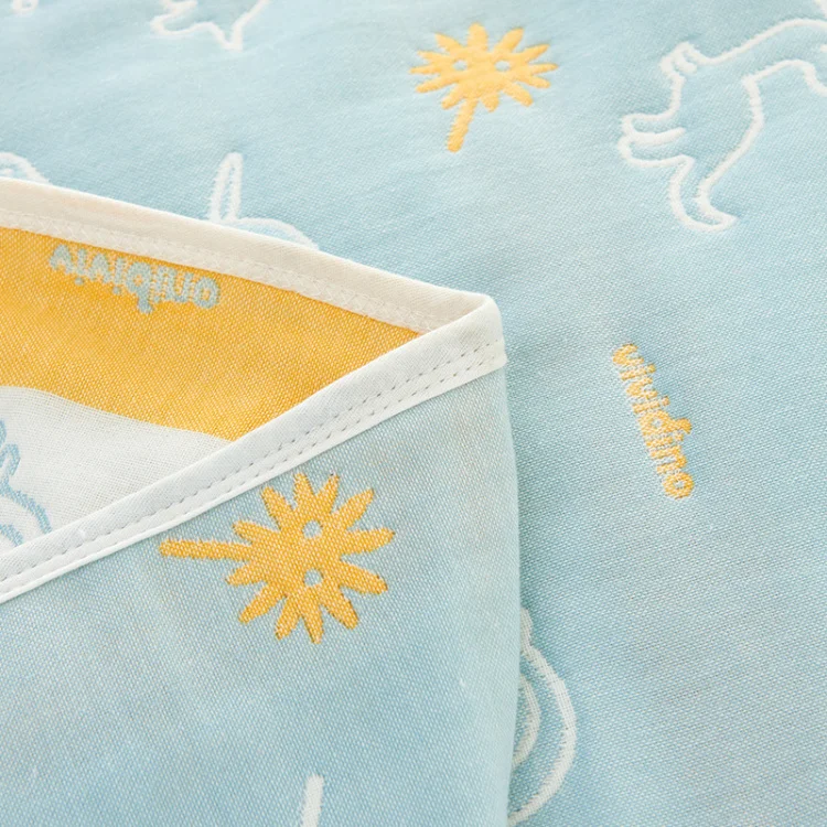 Одеяло для новорожденного ‑й хлопковый муслин 6 слоев Мягкие толстые носки для новорожденных Детский пеленальный пеленки постельное белье хлопчатобумажное одеяльце