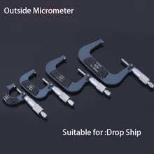 1 шт. HENGLIANG наружный микрометр 0-25/25-50/50-75/75-100 мм/100-125 мм/0,01 мм метрический верньерный Калибр штангенциркуль, измерительные инструменты