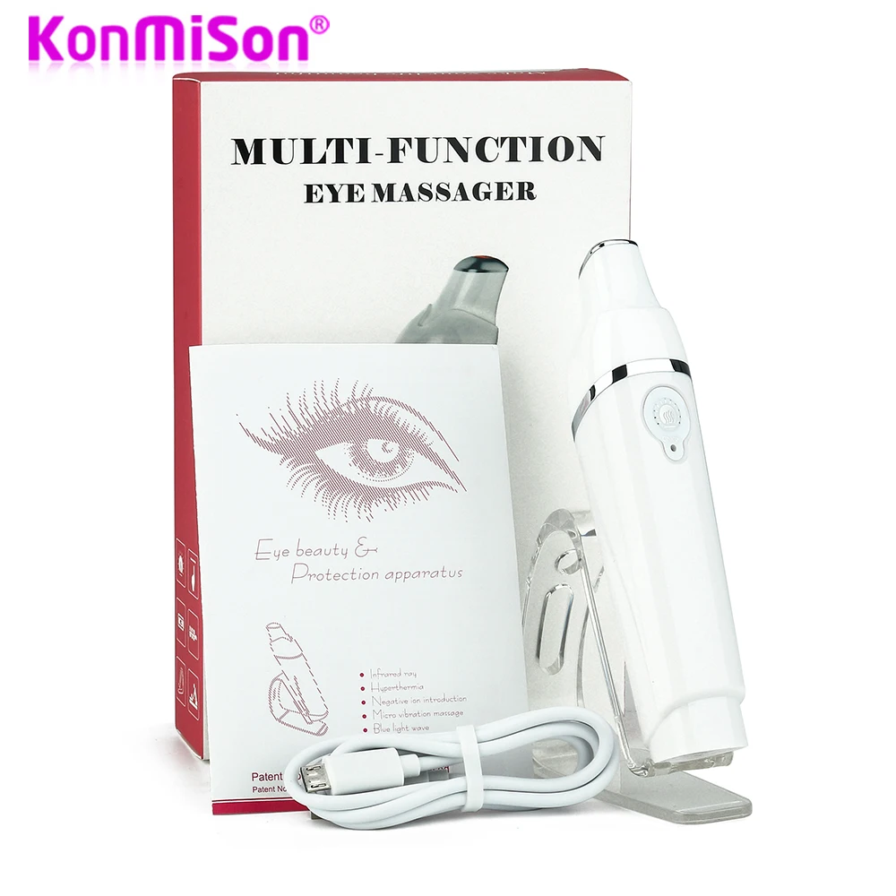 

Konmison Galvanic Eye Massager Eyes Wrinkle Dark Circles Remover Anti-aging Mini Electric Eye Massage Vibration Wrinkle Remove