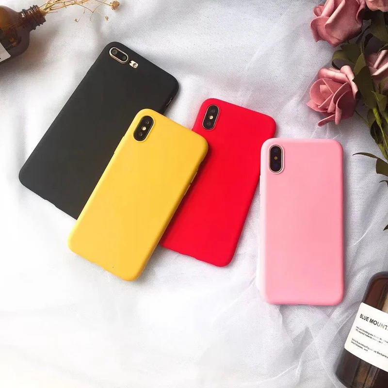 

Candy Color Phone Case for IPhone X Xr Xs MAX 5 5S SE Case Soft TPU Protective Cover for Iphone 7 8 Plus 6 6s Silicon Case Shell