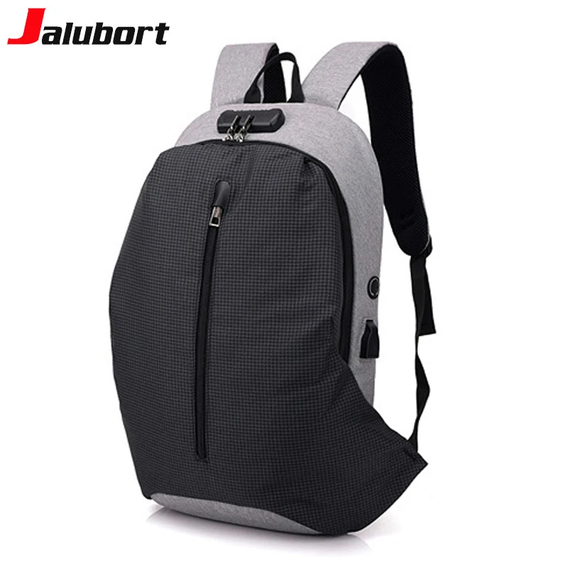 

Jalubort 2018 Fashion Backpack Men Waterproof 15.6 inch Laptop Bagpack Large Capacity Student School Anti-theft Travel Daypacks