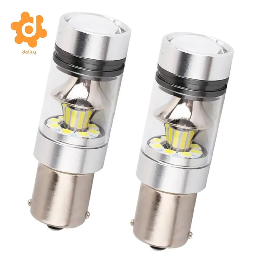 Baoblaze 2 Pieces Car 1156 BA15S 100W LED Lights Turn Signal Reverse Bulb 6000K White