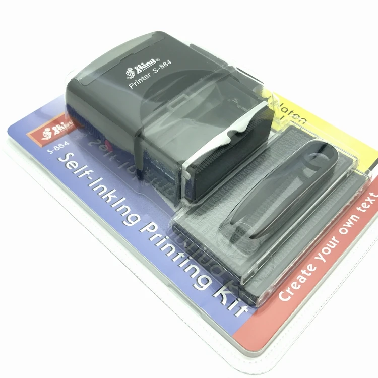 Блестящая S-884 22x58 мм Самостоятельная Заправка чернилами резиновый штамп офисный стационарный бизнес мини D-I-Y набор Stamper комплект для печати