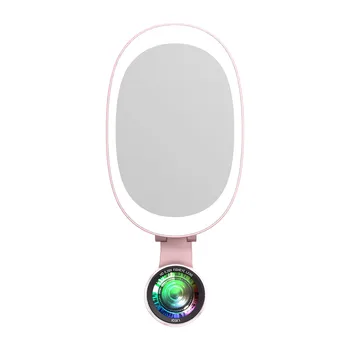 

Selfie Ring Fill-in Light Lamp Portable Phone Camera Lens with Makeup Mirror Wide Angle Macro Lens 60pcs LED Beads Fill Light