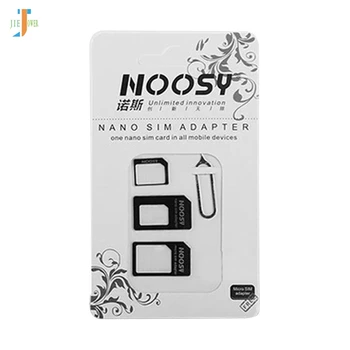 

Noosy 4 In 1 Nano SIM Card To Micro SIM Nano Micro To Mini Sim Adapter for Iphone 8 7 Samsung S8 Sim Card Adapter 500sets/lot