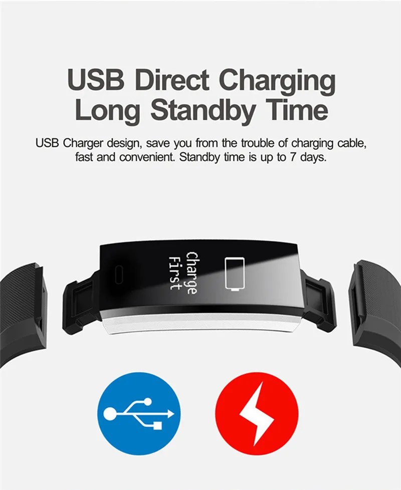 Fashion Smart Watch Dynamic Heart Rate Monitor Multiple Sport Pedometer for iOS Android Breathe Guide Remote Camera APP Download (4)