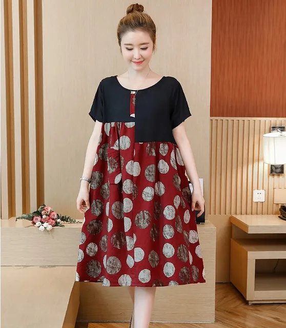 5xl Plus Size Women Clothing Dress 2018 Summer Spring Korean Vestidos