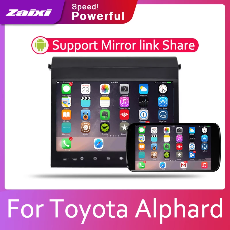 Flash Deal ZaiXi Car Android System 1080P IPS LCD Screen For Toyota Alphard 2012-2014 Car Radio Player GPS Navigation BT WiFi AUX 4