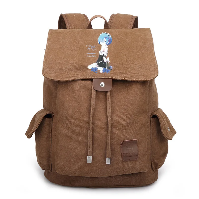 

New Re Life in a different world from zero Backpack Student School Bags Boobkag Satchel Cosplay Anime Canvas Backpacks Rucksack