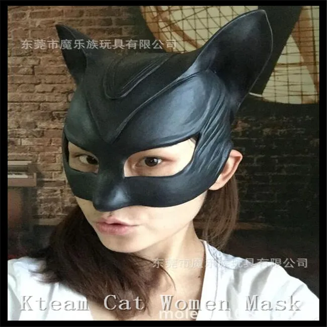 

New Fashion Sexy Black Cat Latex Eye Mask Party Dress Ball Ladies Masquerade Face Mask For Halloween Party Cosplay