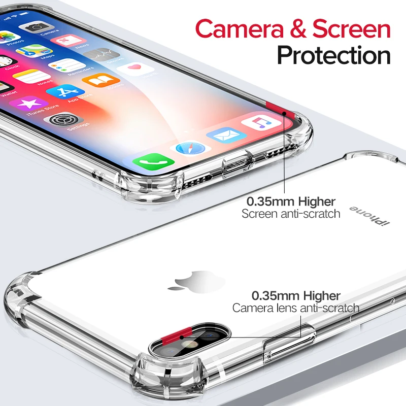 Ugreen Case For iPhone 7 8 Plus Case Shock-proof Back Cover For iPhone X Xs Max Phone Case HD Clear Protective For iPhone 7 Case