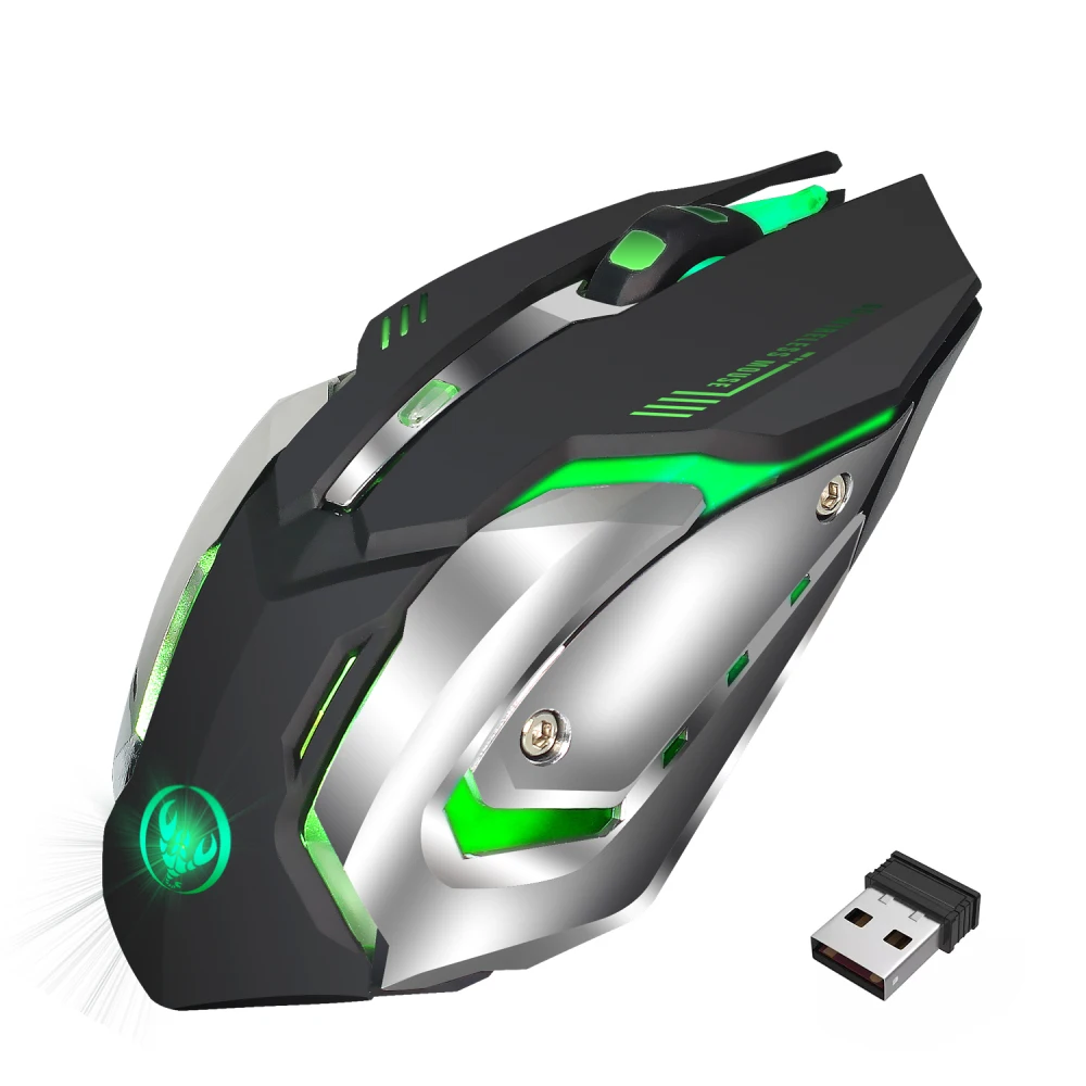 HXSJ M10 2400 точек/дюйм Перезаряжаемые 7 цветов Подсветка дыхание комфорта геймер