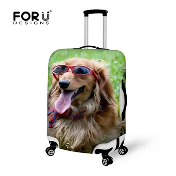 

FORUDESIGNS Dustproof Covers 18-28 inch Animal Dogs Printing Travel Luggage Protector Elastic Suitcase Cover Luggage Accessories