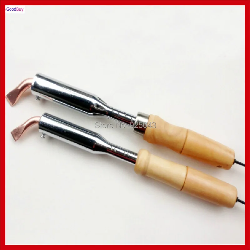 

New Wood Handle Heavy Duty High Power 210-240v 300W Soldering Iron Welding Iron With Bend Copper Flat Tip