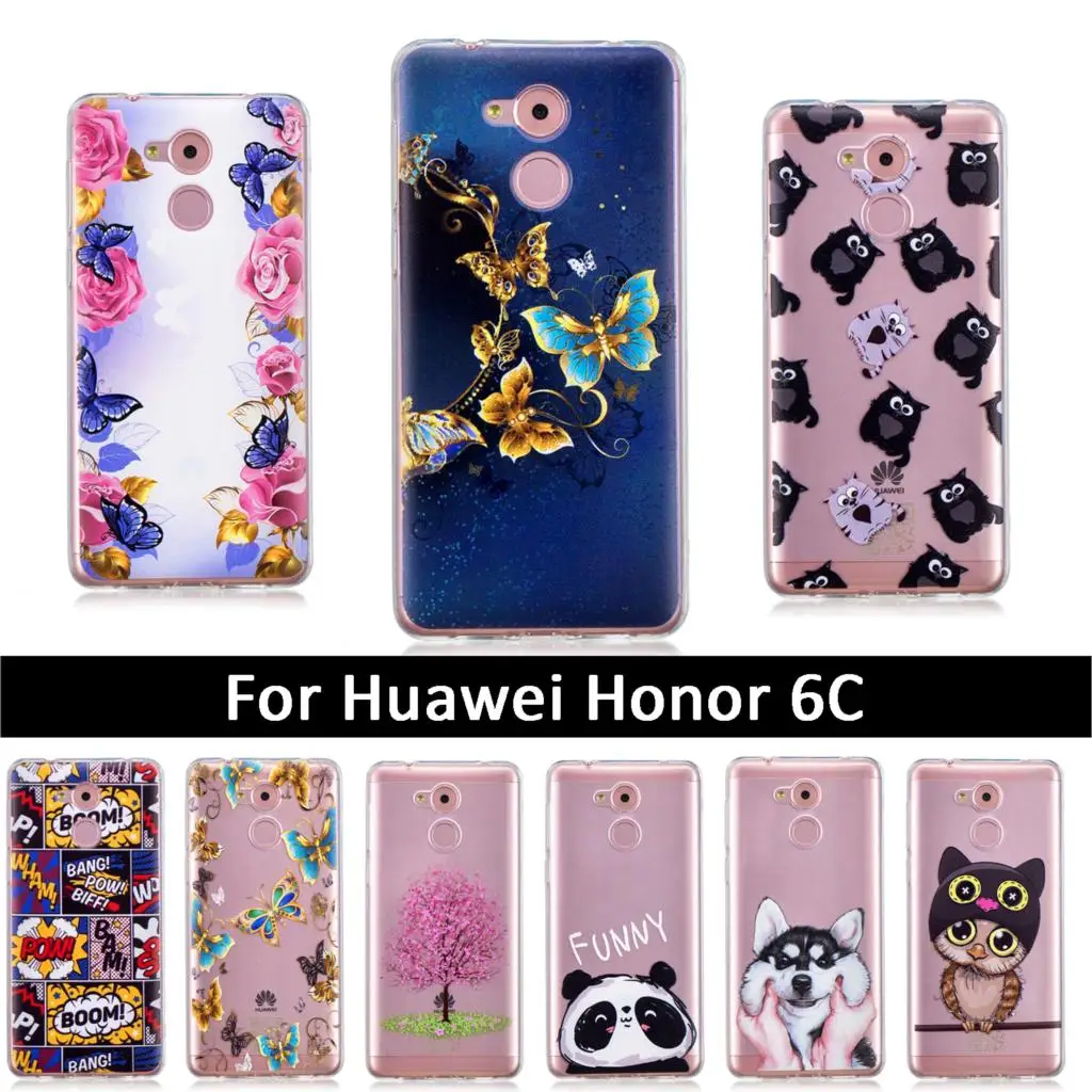 Fashion Soft TPU Case For Huawei Honor 6C/Enjoy 6S 6 c s Cartoon Painted Cover Honor6C/Enjoy6S Phone Bags Shell Cases |
