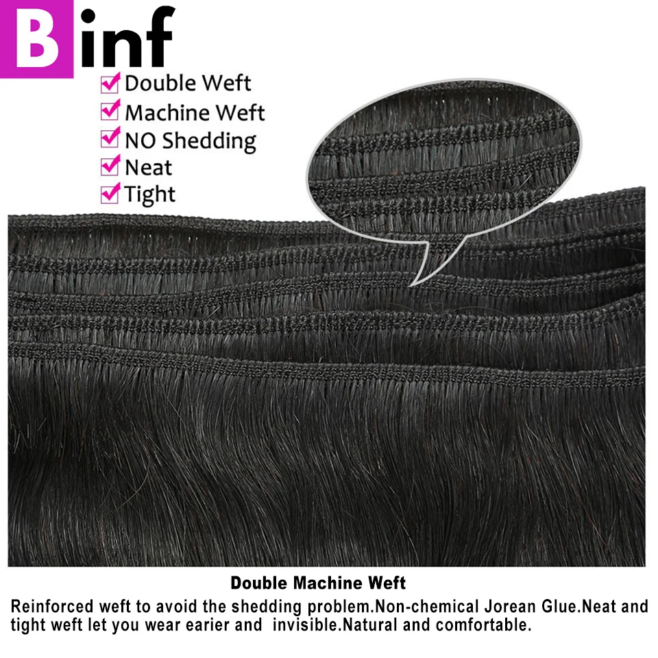 BINF бразильские волнистые волосы 3/4 пучки человеческие наращивание волос пучки предложения не Реми волосы переплетения пучки 8-28 дюймов