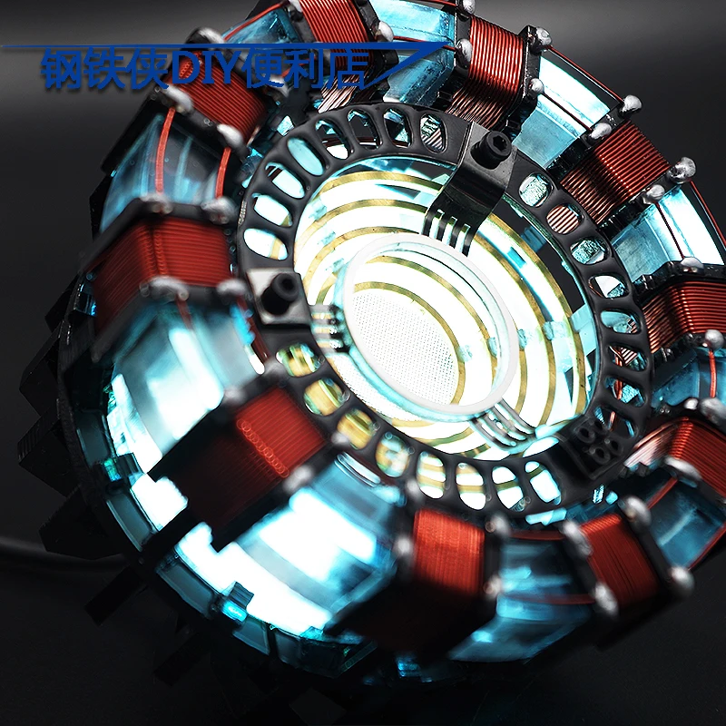Железный человек DIY 1:1 пульт дистанционного управления реактор сердце лампа сборка модели игрушки ручной работы