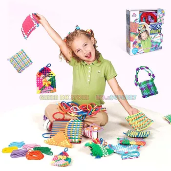 DIY craft kit knitting kit weaving loom loops weaving loom Toys for girls Creative Gifts weaving loom dreams kids girl diy knitting wool machine woodlens penguin educational learn toys gift child playset hand crank