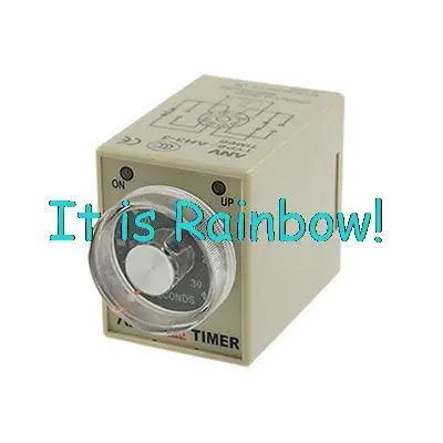 

Free Shipping AH3-3 AC 220V 5A 0-30s 30 Second Power on Delay Timer Time Relay DPDT 8 Pin