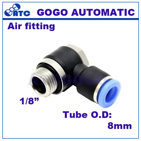 GOGO 10 шт./набор пневматический шестигранный разъем типа T 8 мм G1/8 дюймов PH08 G01