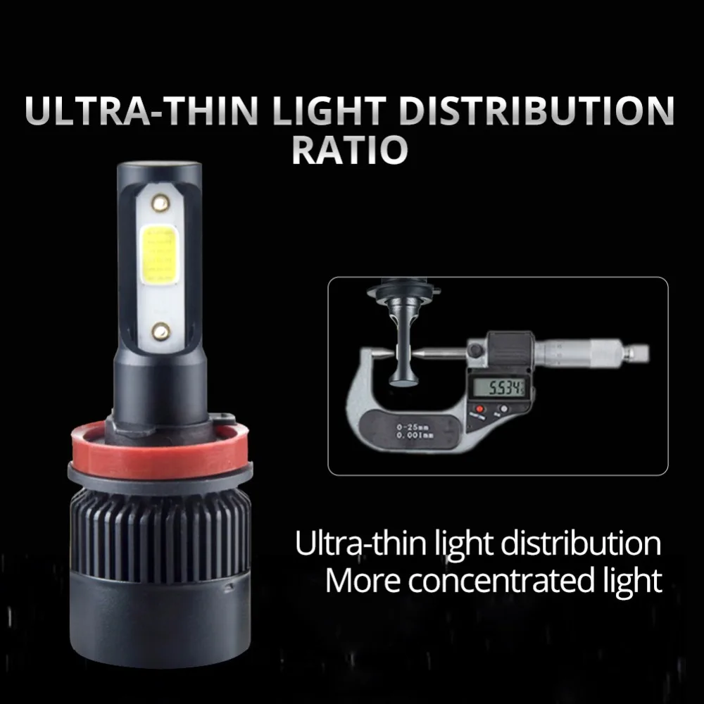 Aceersun H7 светодиодные лампы Автомобильные фары H4 LED H1 H11 9005 72W Противотуманные 12V 24V