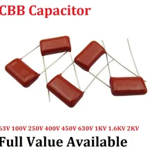 10 шт./лот CBB 400V 473J 10 мм 0,047 мкФ 47NF Металлизированный пленочный конденсатор с алюминиевой крышкой, 473J400V постоянной ёмкости, универсальный конденсатор 400V473J 473