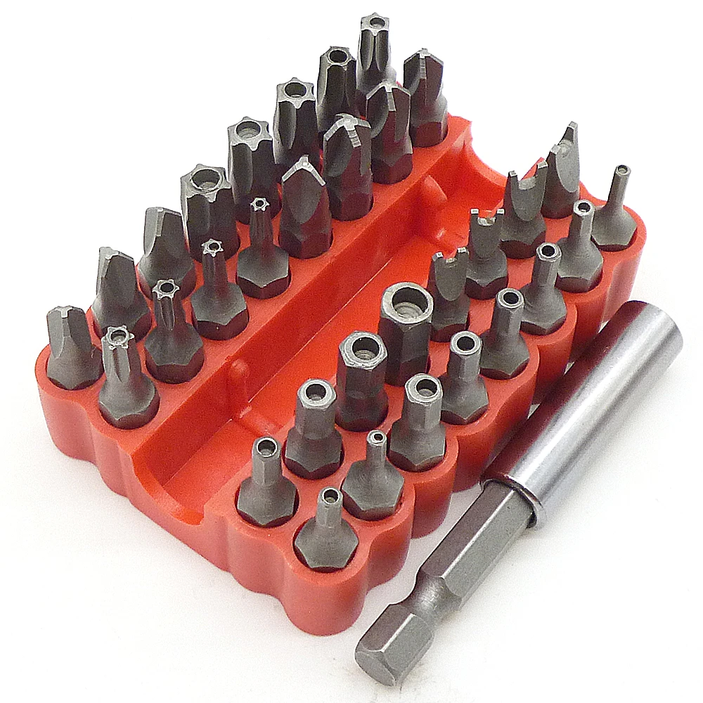 33pc Security Bit Set Tamper Proof Screwdriver Drill Bit Screw Driver