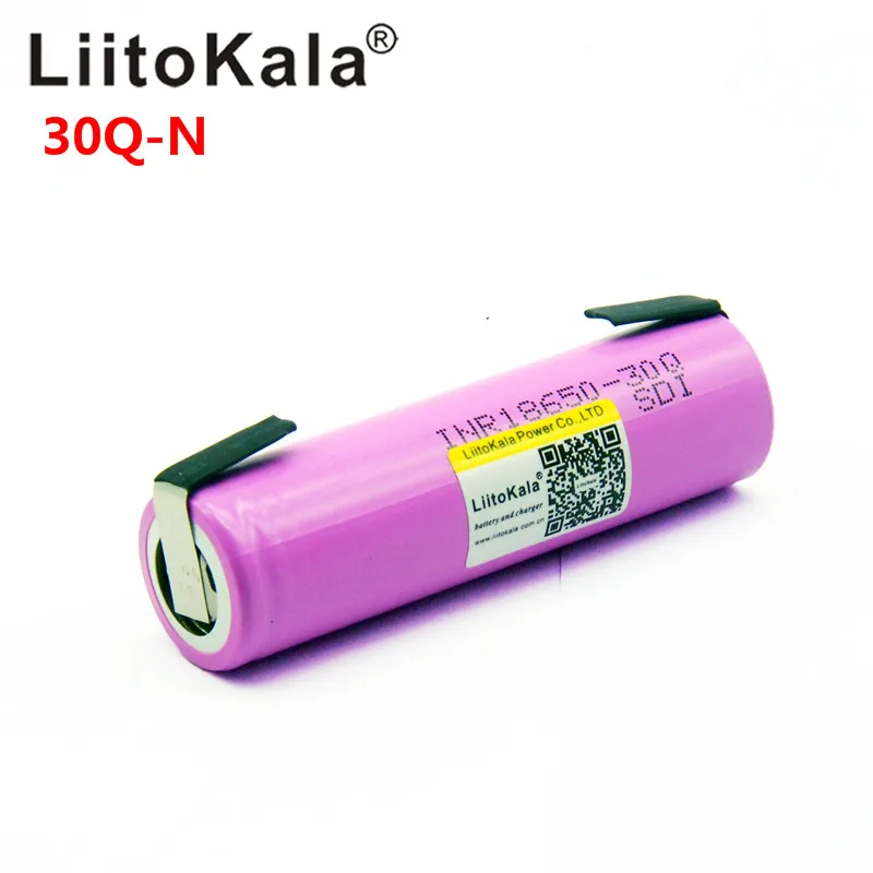 LiitoKala INR18650 30Q 18650 3000 мА/ч, литий Перезаряжаемые батарея