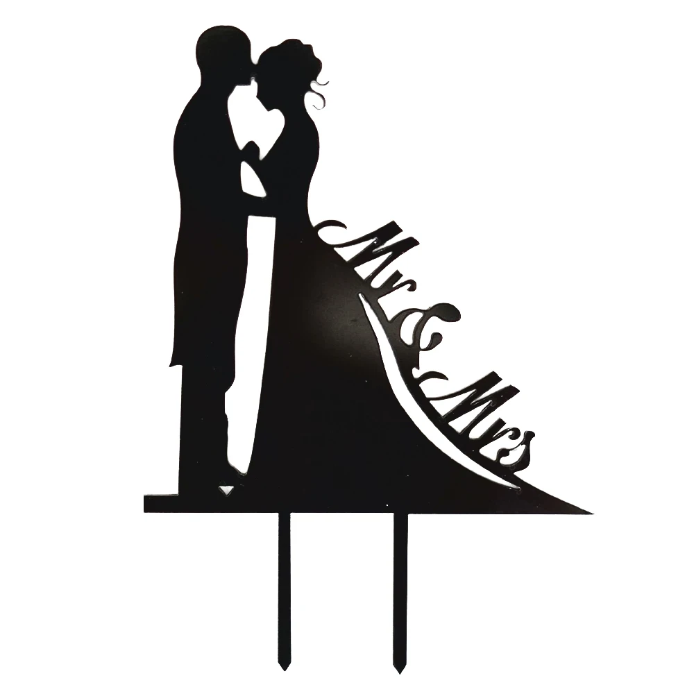 1 шт. новый черный акриловый для свадебного торта Топпер декора брак Mr Mrs невеста
