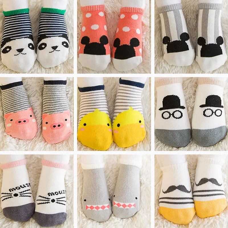 1 pair Cotton Children Socks Baby Girls Boys animal cartoon Socks For 1
