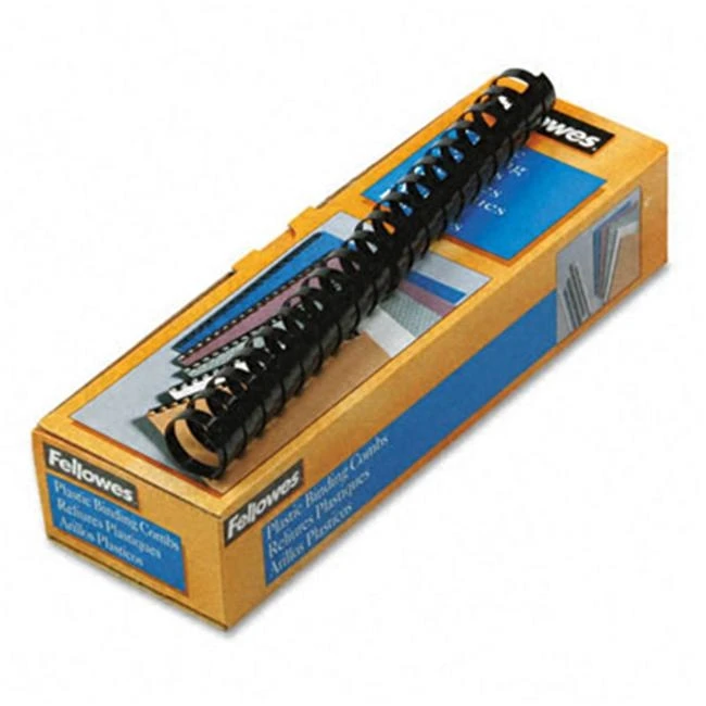 

Fellowes 52383 Plastic Comb Bindings 1 in.200-Sheet Capacity Black 10 per Pack