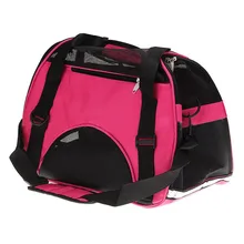 Прочный Собака Кот Собака Щенок Портативный Путешествия Перевозчик ткань ящик Tote Кейдж сумка питомник розовый