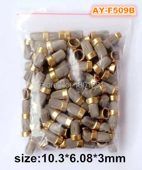 100 Stuks Brandstofinjector Metalen Filter Micro Filter 10.3*6.08*3 Mm Voor Brandstof Injector Reparatie Kits (AY-F509B)