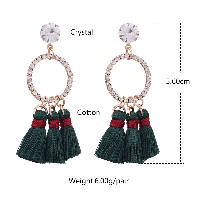 Oorbellen drop earrings for woman boho tassel earrings (2)
