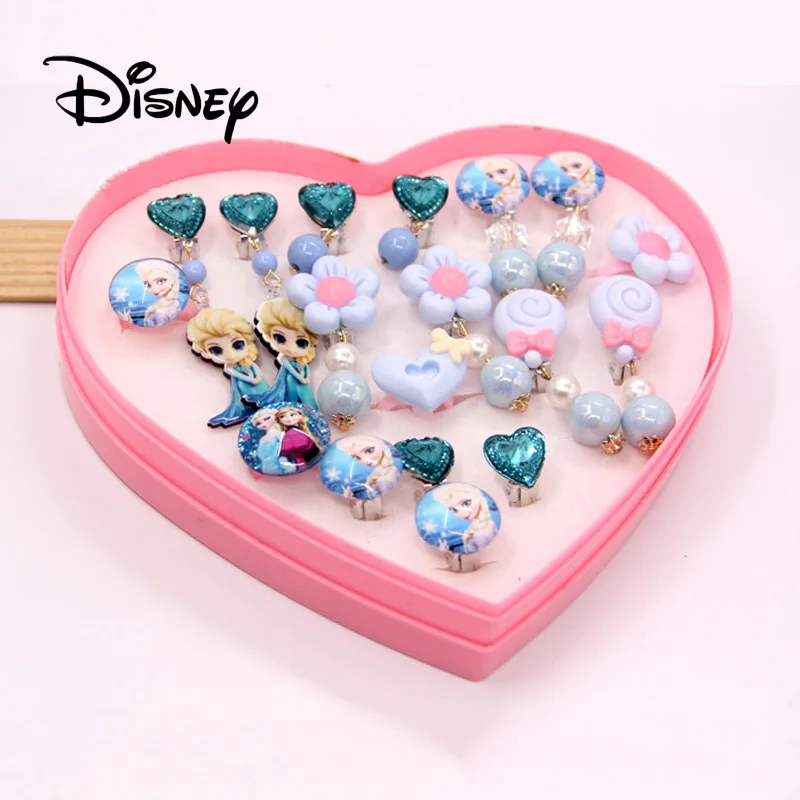 Disney 11 шт./компл. ролевые игры принцесса серьги кольцо игрушка Косметика