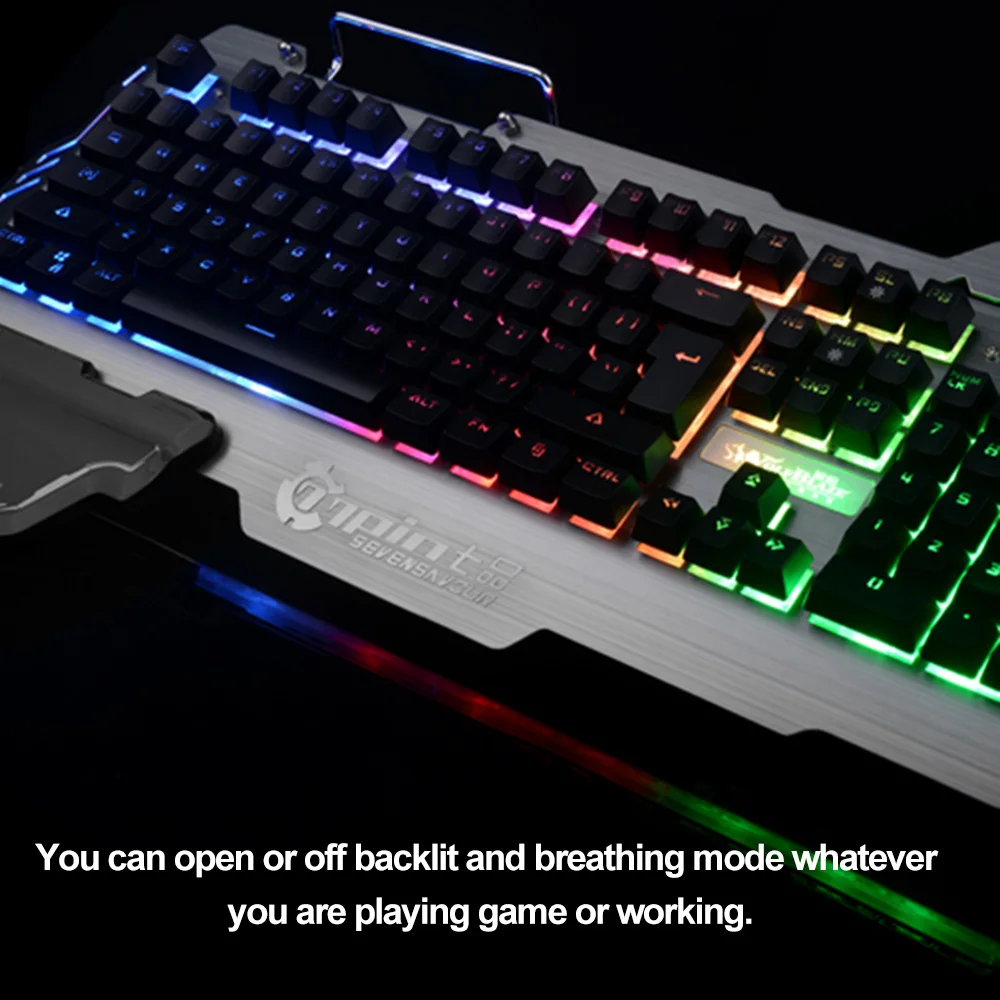 Новая игровая клавиатура с RGB подсветкой компьютерная держателем для планшета и