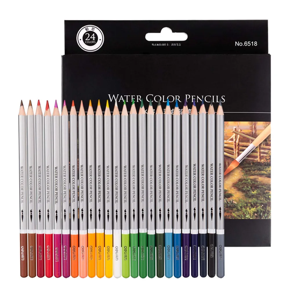 24 colours Adult Colouring Pencils Drawing Colouring books watercolour