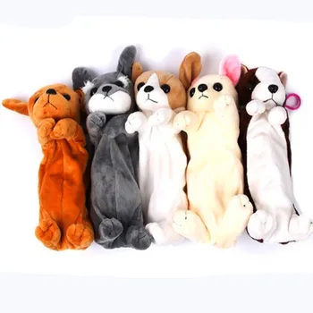 

MIRUI Cartoon animal Plush Pencil Case Kawaii Dog Puppy Pencil Bags For Kids child Stationery Pencil Box School office supplies