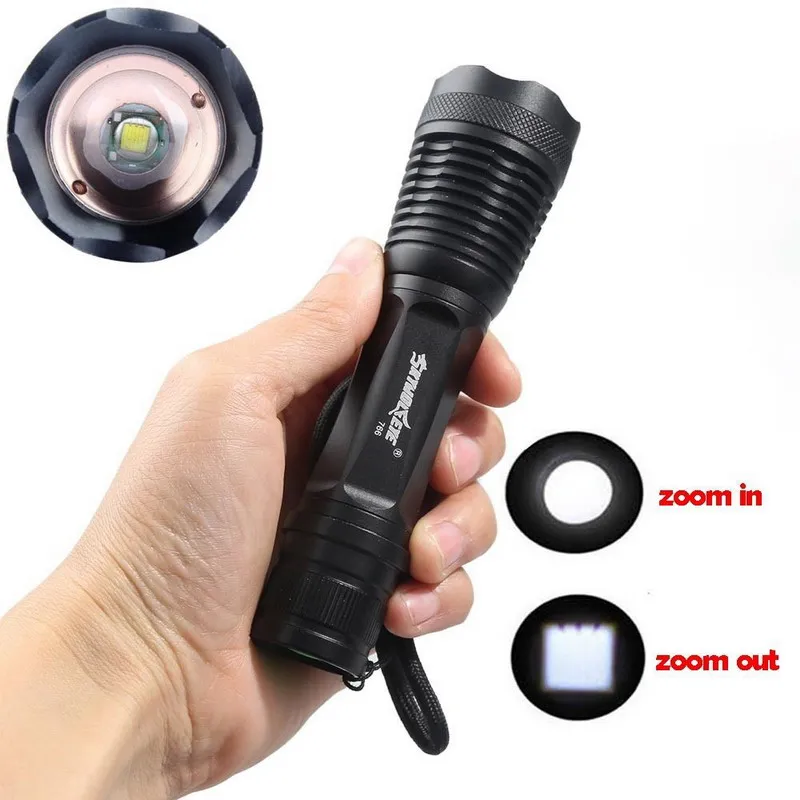 New Design Mini 5 modes Aluminum Alloy T6 LED Compact 3500LM Flashlight Zoomable Torch Lamplight 766
