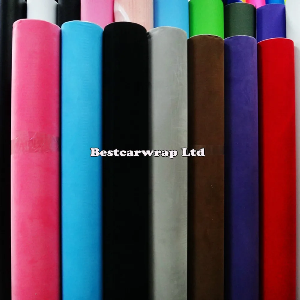 black -blue-pink Velvet Vinyl car wrap Film leather Full car warpping (1)