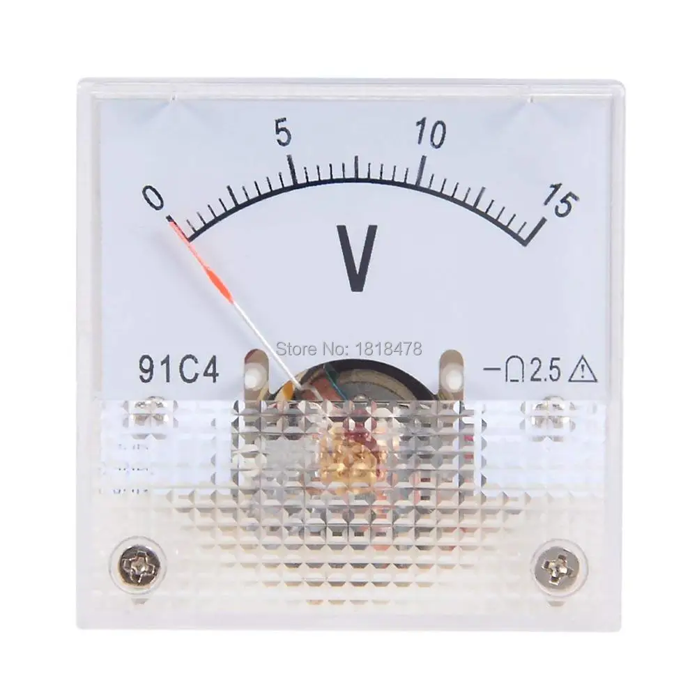 91C4 DC 0-5V 3V 10V 15V 20V 30V 50V 100V 150V 250V DC 0-100V аналоговый измеритель напряжения на панели 91C4 2.5% погрешность
