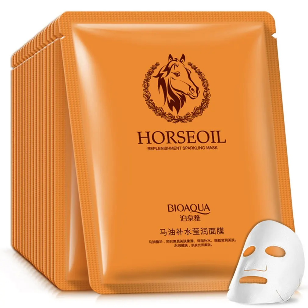 Horse Oil Facial Mask Anti Wrinkle Anti Aging Facial Mask Face Care