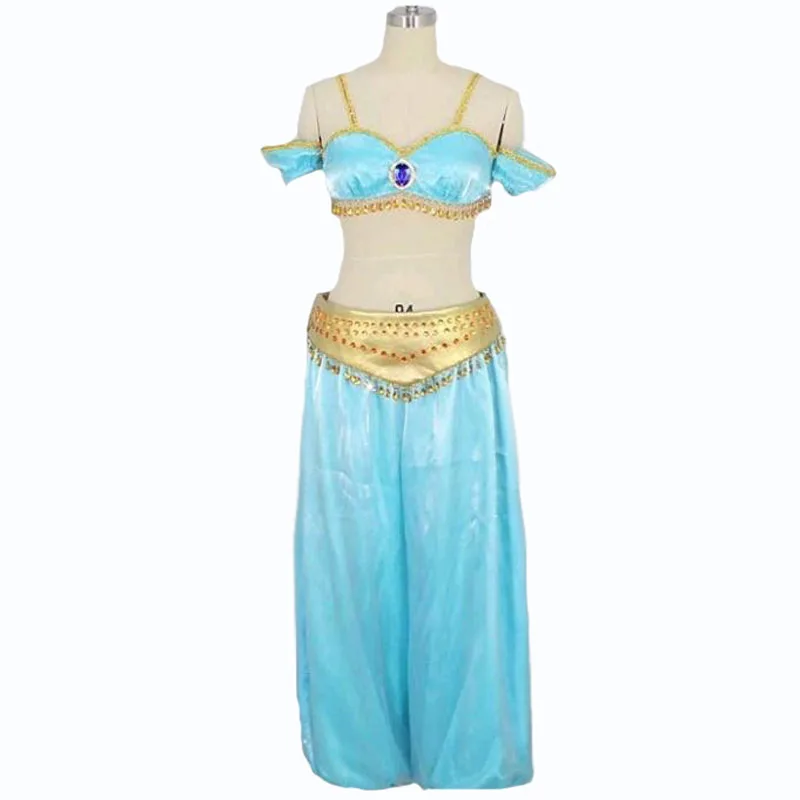 Aladdin Princess Jasmine Dress Outfit Costume with cape cosplay costume Aladdin Princess Jasmine Dress Outfit Costume with cape cosplay costume