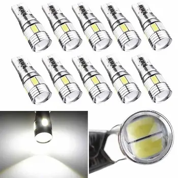 

2PCS/Lot Car Styling LED Car Light Decoding Clearance Width T10 W5W 194 5630 Interior LED Bulb License Plate Light Ceiling Lamp