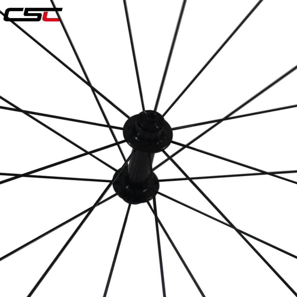 Sale CSC 700C wide 25mm U shape deep 60mm Clincher Tubeless compatible Carbon Road Bicycle bike Wheels sapim or pillar 1420 spokes 1