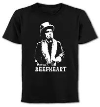 Awesome T Shirts Top Men Captain Beefheart Rock Icon O-Neck Short-Sleeve T Shirt the music of captain beefheart