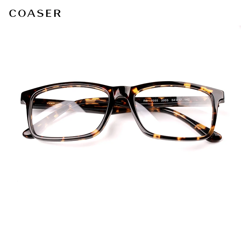 

COASER oversized clear glasses frame acetate eyeglasse frame women round Hand Made men optical frames stylish optical Lens frame