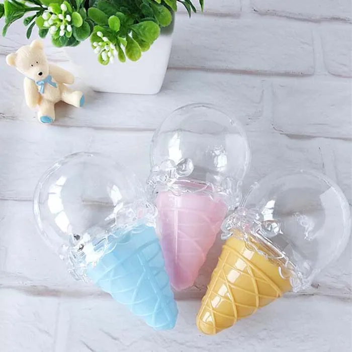 

12PCS/20PCS Plastic Ice Cream Shape Candy Box Baby Birthday Baby Shower Personality Gift box Chocolate box