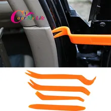 Color My Life 4 Uds la Radio del coche de la puerta del Panel Clip Trim Dash para Ford Focus 2 3 para Chevrolet Cruze Hyundai Solaris Fiat 500 500C 500L